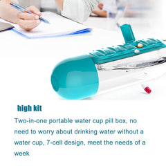 Multi-Use Pill & Water Bottle for Travel (600 Ml, Mix Color)
