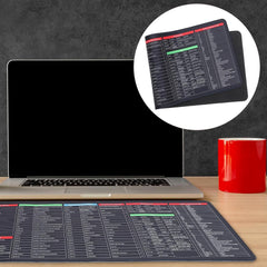 Mat of Shortcut Keyboard Mouse Pad Mat Mouse Pads for Desk Quick Key Super Large Anti-slip Keyboard Pad Desk Accessories Desktop Mouse Pad Office Oversized Big Mouse Pad Rubber (80—30 Cm)