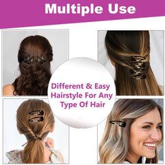 Metal Tik Tak Hair Clips (12 Pcs Set), Hair accessories