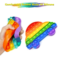 Fidget Toy Push Bubble Fidget Sensory Toy for Kids and Adults Fidget per Stress Reliever Sensory Fidget pers (Butterfly & Car Shape / 1 Pc)
