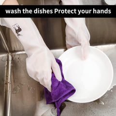 Reusable Deer Print Rubber Cleaning Gloves (1 Pair )