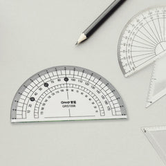 4-Piece Geometry Set, Triangle Ruler Protractor Straight Ruler