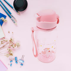 400ML Capacity Plastic Water Bottle Animal Printed | Office Bottle | Gym Bottle | Home | Kitchen | Leakproof and BPA Free Drinks Bottle | Water Drink Juice Bottle BPA Free Leak-Free Lightweight ( 400 ML )