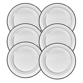 Round Plastic Dinner Plates Wedding Birthday Party Tableware Supplies (6 Pcs Set)