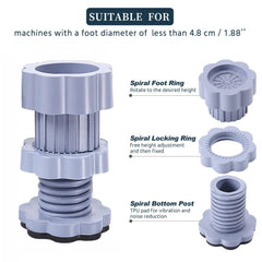 Washing machine support, anti vibration washing machine support adjustable washer anti vibrasion pads, washer & dryer pedestals, Washing Machine Accessory Anti- Skid Pad PVC Lifting Pad Non-Slip ( 1 Pc )