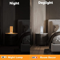 Crystal Touch Night Light for Bedroom Decor (16 Colors, Remote, USB)