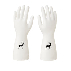 Reusable Deer Print Rubber Cleaning Gloves (1 Pair )
