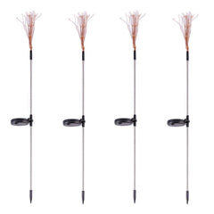 Colorful Multi Led Outdoor Solar Garden Lights (4 Pcs Set)