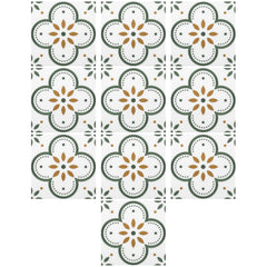Peel and Stick Floor Tiles Kitchen / Bathroom Backsplash Sticker Detachable Waterproof DIY Tile Stickers for Wall Decoration Tiles Home Decoration (8x8 Inch / 10 Pcs Set)