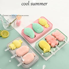 Silicone Popsicle Molds for Summer with Sticks & Lids