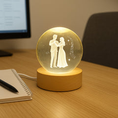 3D Crystal Ball lamps With Base (1 Pc)