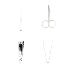 Mini Nail Clipper Set Beauty Nail Tool Set Multifunctional Beauty Set With Plastic Storage Case, (4 Pc Set)