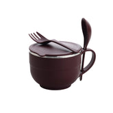 Stylish stainless steel noodle bowl with ergonomic handle