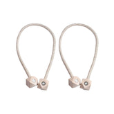 Non-Magnetic Curtain Tiebacks: Decorative Pearl Design (2 Pc, (Without Magnet Buckle)