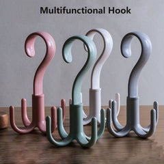 Purse rack with 4 claws and 360-degree rotation.