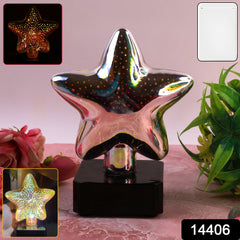 Star-Shaped 3D Illusion Decorative LED Night Lamp (1 Pc)