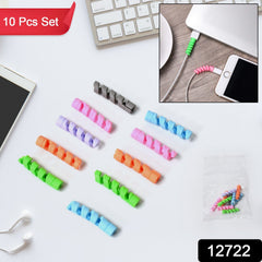 Spiral Charger Cable Protector Data Cable Saver Charging Cords Protective for All Universal Cable Cover (Pack of 10)
