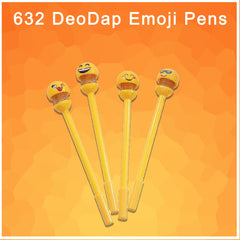 Smiley emoji pens for cheerful writing.