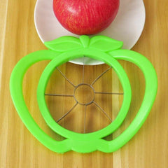 Apple-shaped slicer with stainless steel blades for fruit