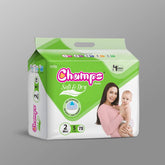 Champs baby diaper pants, small size, 78 pcs, for soft and dry protection