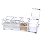 Acrylic spice rack with lids