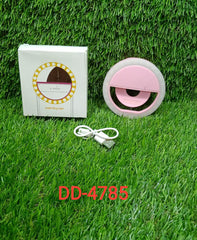 Selfie ring light in use, highlighting bright lighting effect