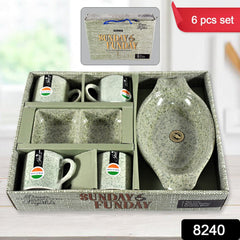 Sunday Funday 6-Piece Tea Set – Platter & Dual Bowl