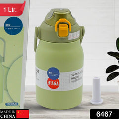 Premium Stainless Steel Vacuum Insulated Bottle Water Flask Vacuum Hot Cold For Kids / Travelling Water Bottle for Kids with Straw, Thermos For office / Gym /School (1000 ML)