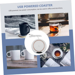 USB Warm Coaster Heated Coffee Mug Portable Office Desk Portable Cup, Heater Coffee Mug Warmer Electric Cup Warmer (1 Pc)