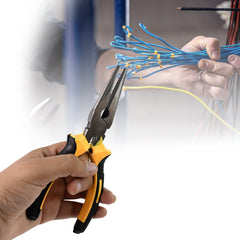 Long Nose Plier and Flat Mouth Plier Combo Tools (2 Pc Set)