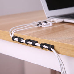 Plastic Cable Clips – Strong Adhesive Wire Organizer for Home, Office & Car (20 Pcs)