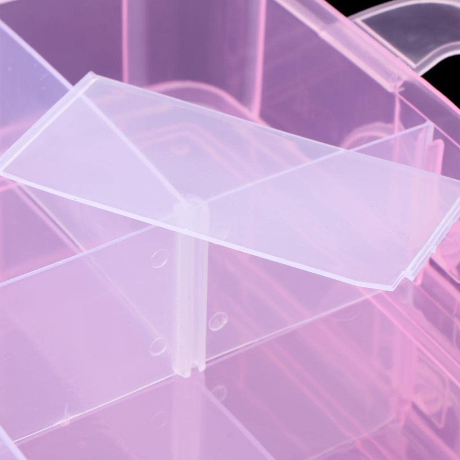 Versatile 18-Grid 3-Layer Transparent Plastic Organizer Box with Adjustable Dividers for Jewelry & Fishing Hooks
