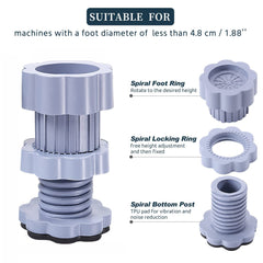 Washing machine support, anti vibration washing machine support adjustable washer anti vibrasion pads, washer & dryer pedestals, Washing Machine Accessory Anti- Skid Pad PVC Lifting Pad Non-Slip ( 1 Pc )