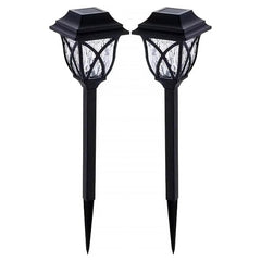Solar lights at night